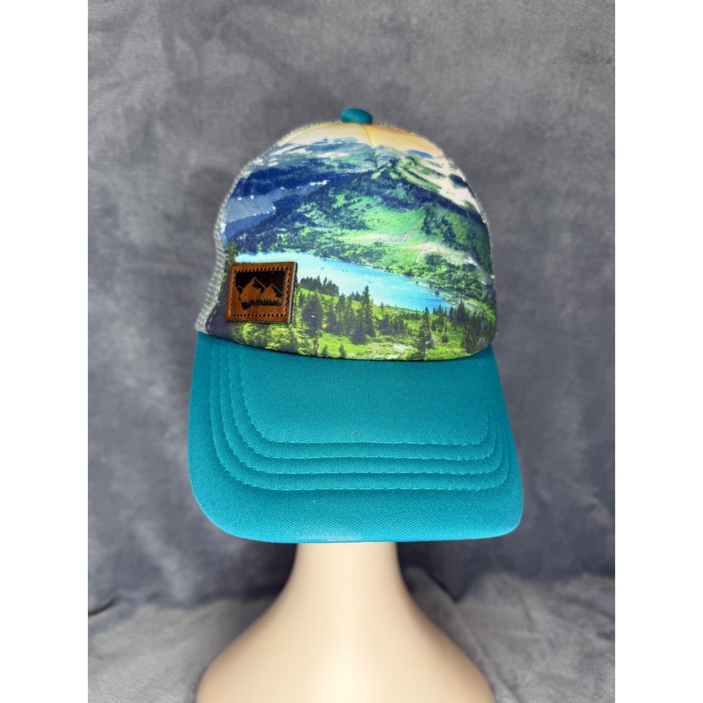 Montana Tees Glacier‎ Trucker Hat Child 4-10y Teal Blue Green